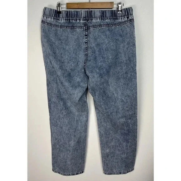 NWT Belinda Distressed Straight Ankle Jeans Size XL Drawstring Pockets Women’s - Picture 2 of 3